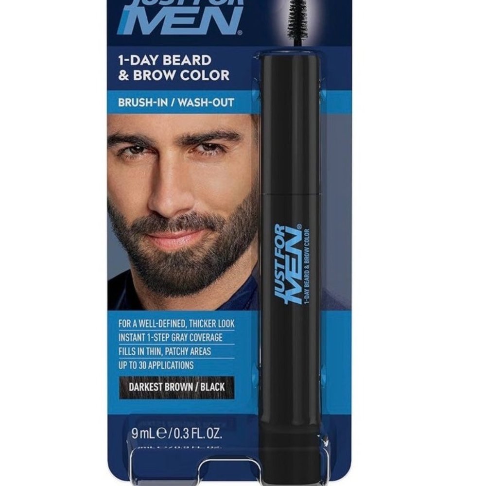 Just for Men 1-Day Beard & Brow Color, Temporary Color for Beard and Eyebrows, F